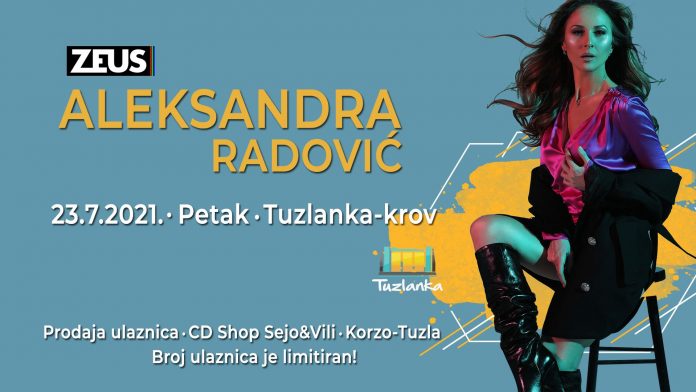Akustični koncert Aleksandre Radović 23. jula na krovu “Tuzlanke”