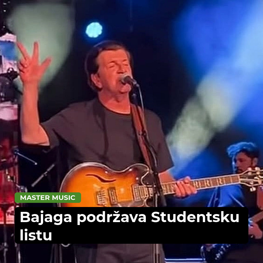 Bajaga izmijenio stih pjesme i pružio podršku studentima: "Što ne može niko, može tri"