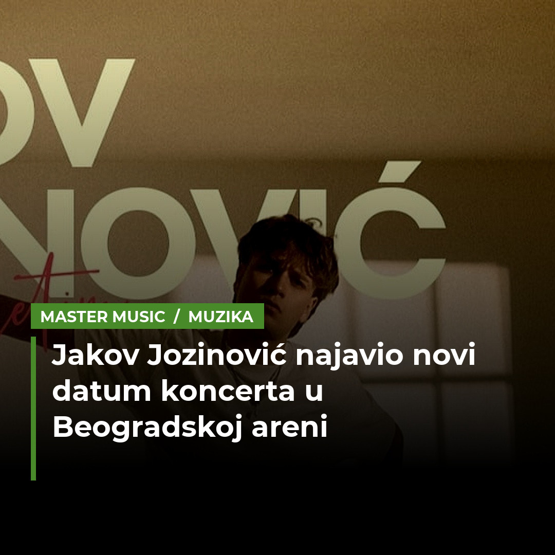 Jozinović nakon otkazivanja objavio novi datum koncerta u Beogradu