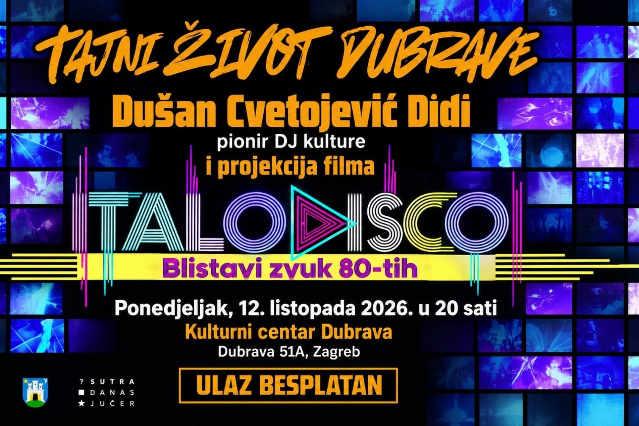 Tajni život Dubrave: Dušan Cvetojević Didi, pionir DJ kulture i projekcija filma “Italo Disco – Blistavi zvuk 80-ih”